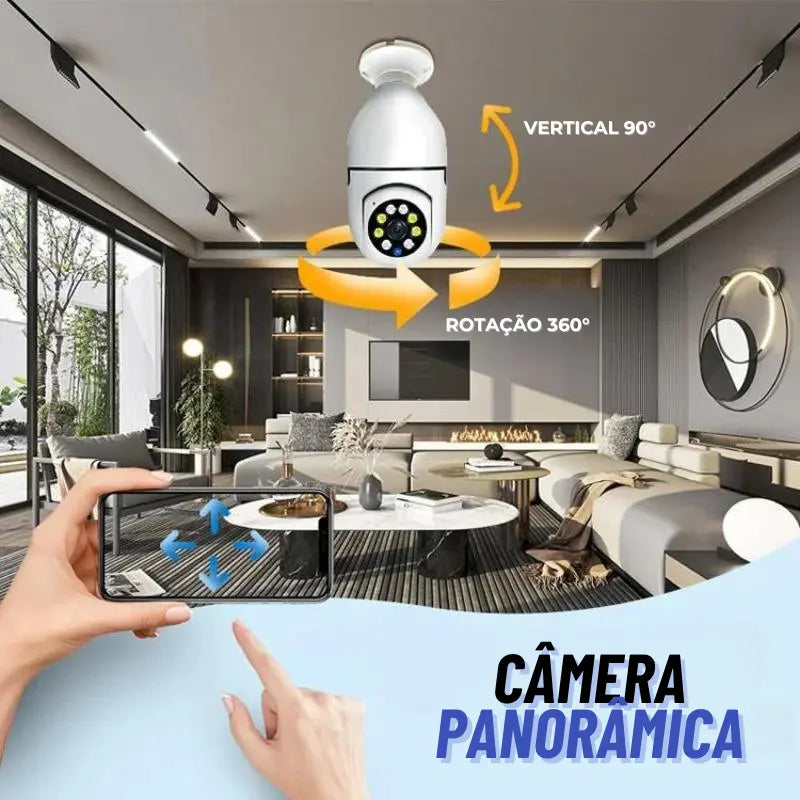 Camera de Segurança Inteligente - VigilLamp 360 [W-IFI + VISÃO NOTURNA]